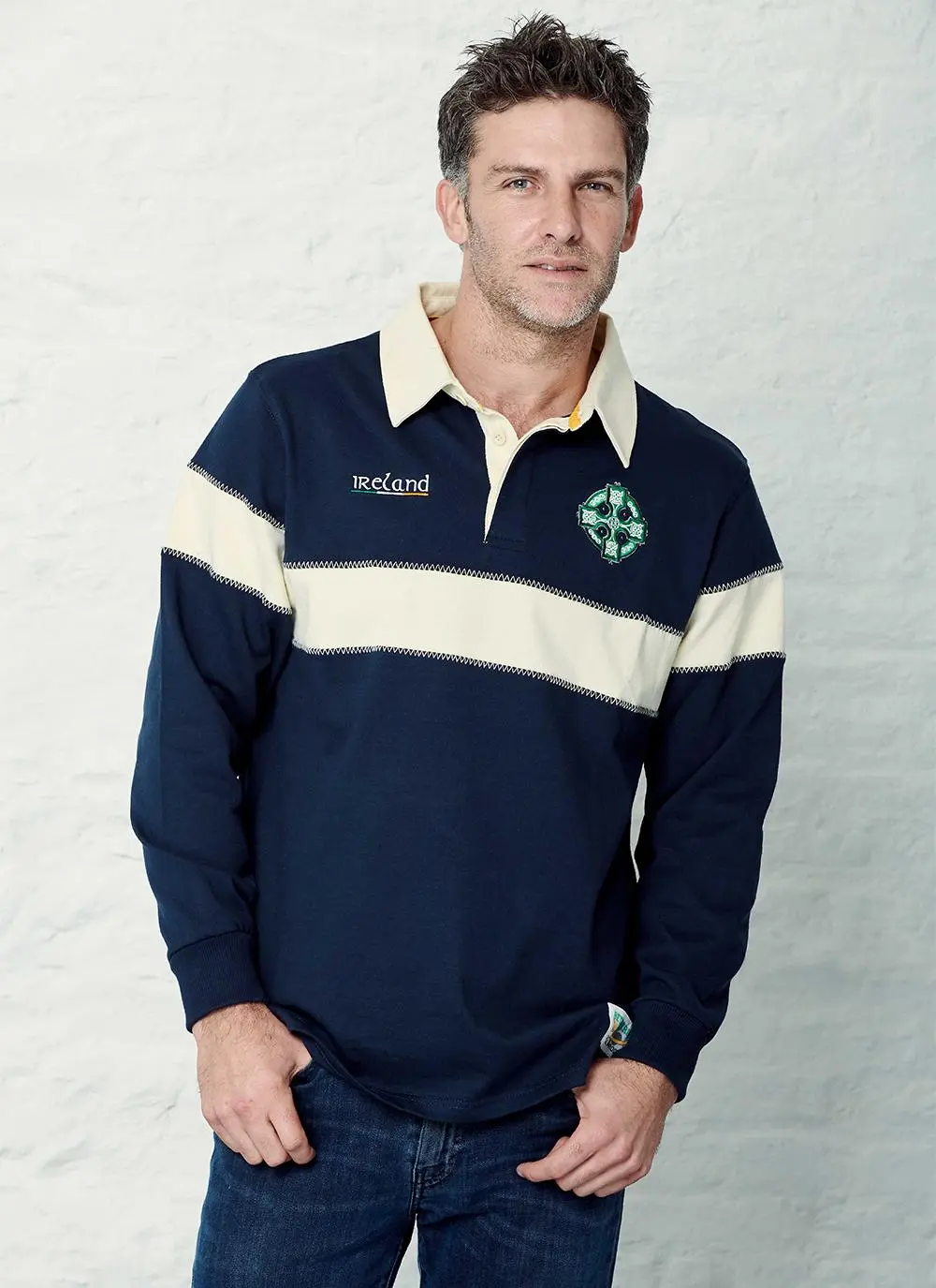  Ireland Crest Cotton Rugby Shirt Navy Blue : Clothing, Shoes &  Jewelry