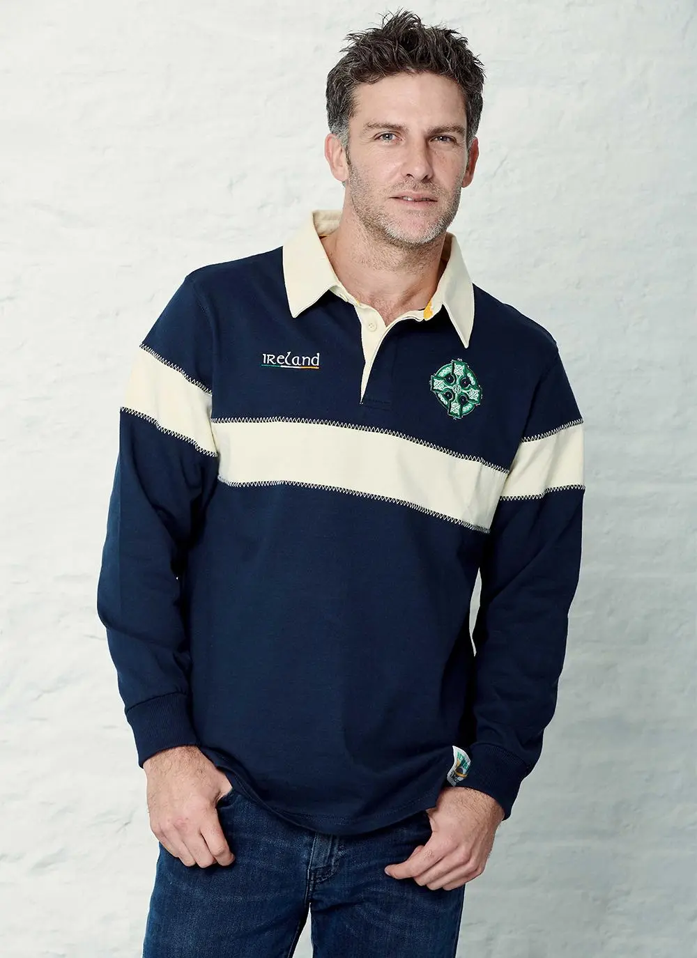 Men's Ireland Crest Long Sleeve Rugby Shirt