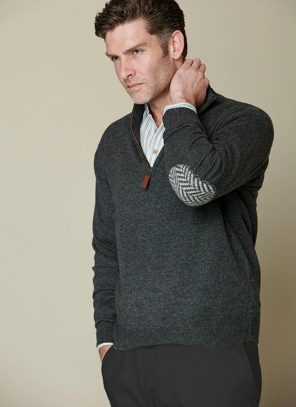 Lambswool Half Zip Sweater