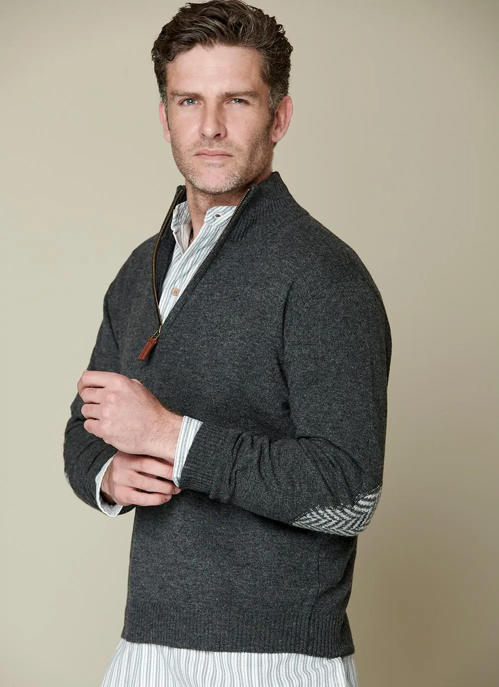 Lambswool Half Zip Sweater