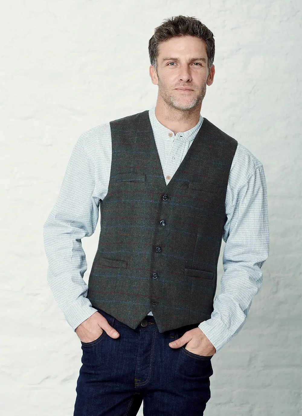 Men's Overcheck Waistcoat