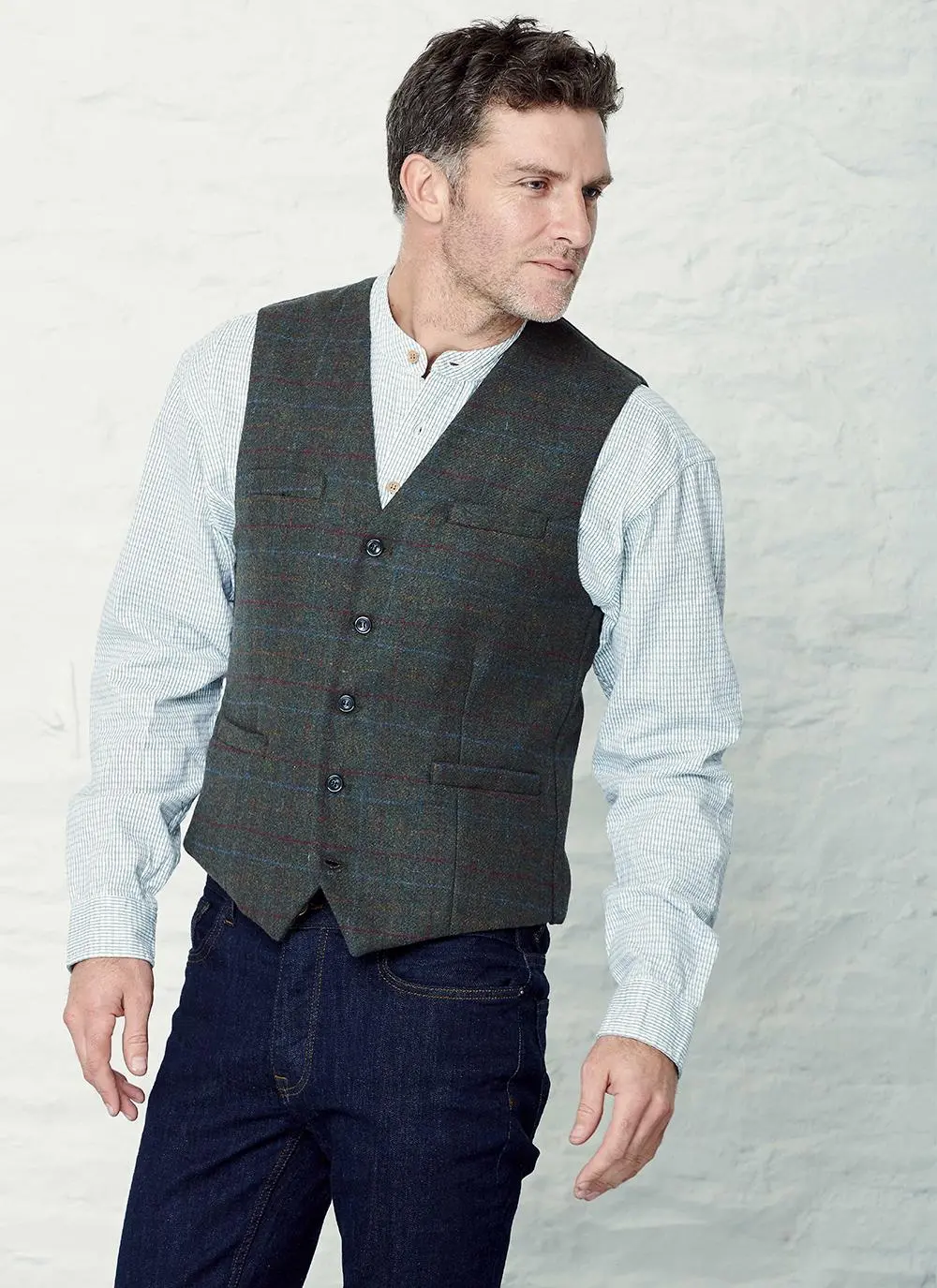 Men's Overcheck Waistcoat