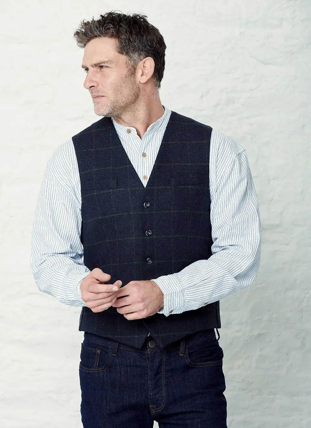 Men's Overcheck Waistcoat