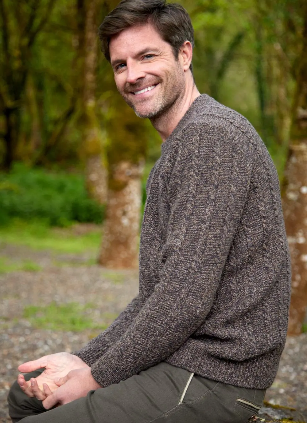 Sudberry Crew Neck Cable Sweater