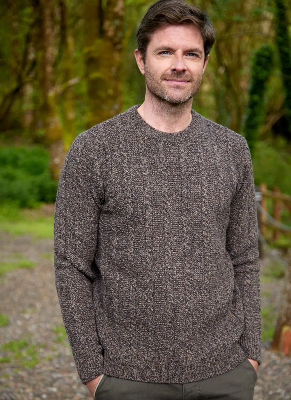 Sudberry Crew Neck Cable Sweater