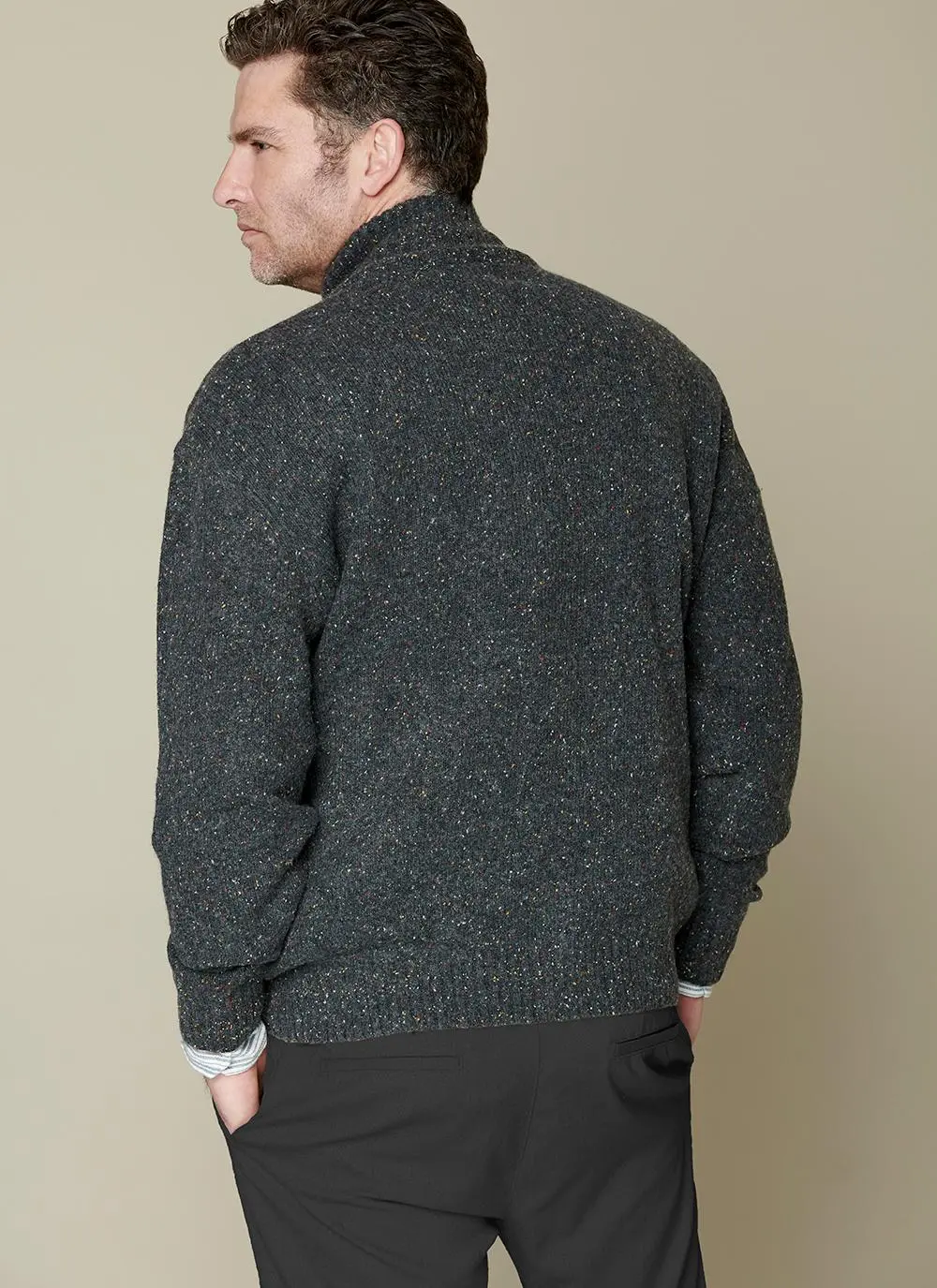 Donegal Fleck Full Zip Cardigan