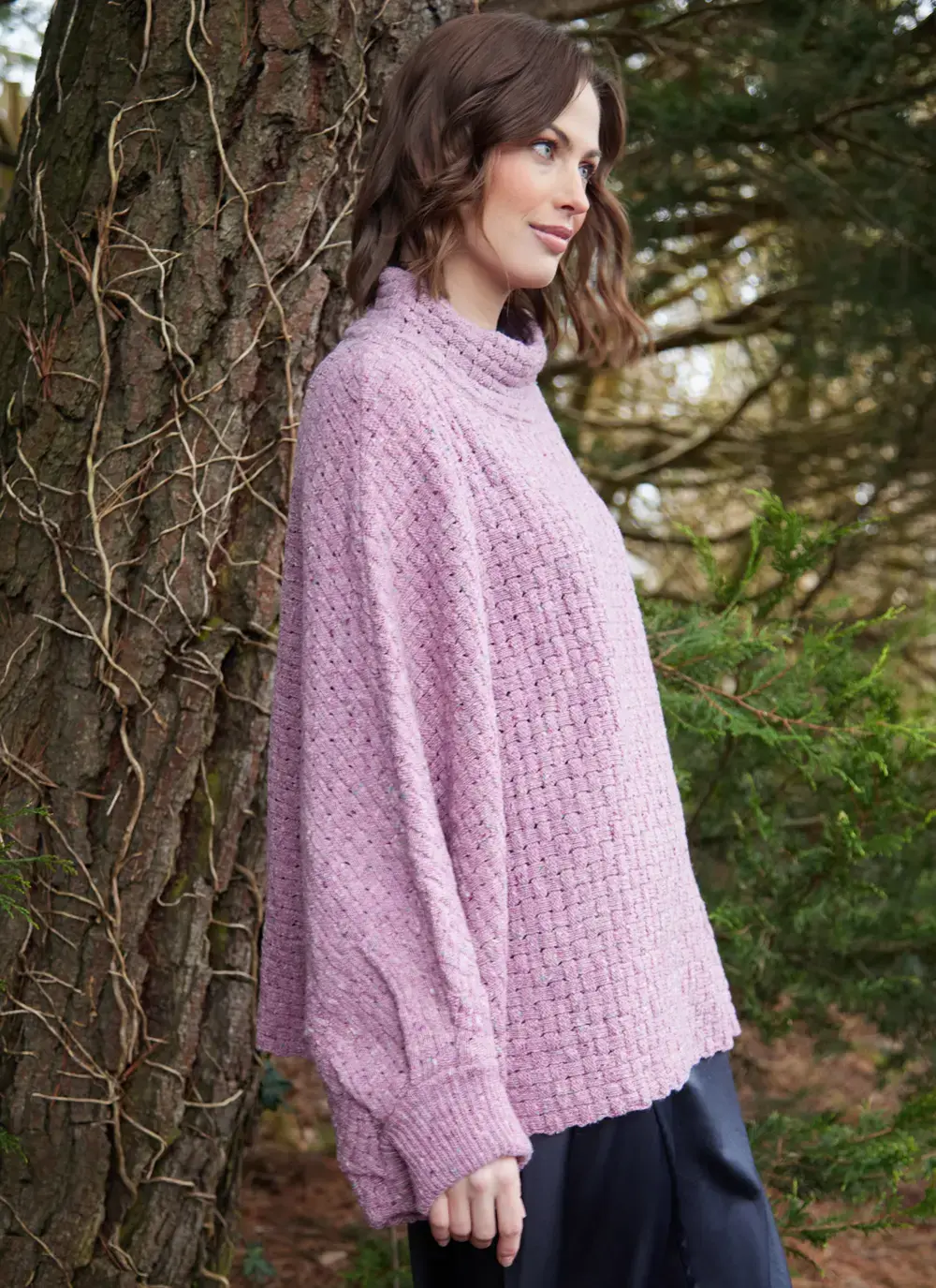 Merino Basketweave Poncho