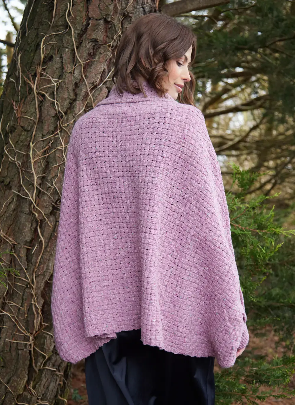 Merino Basketweave Poncho