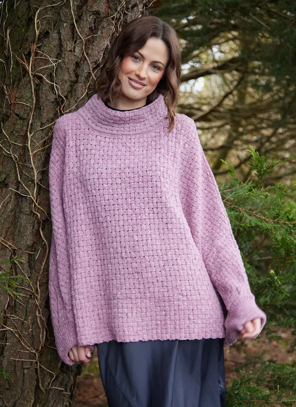 Merino Basketweave Poncho