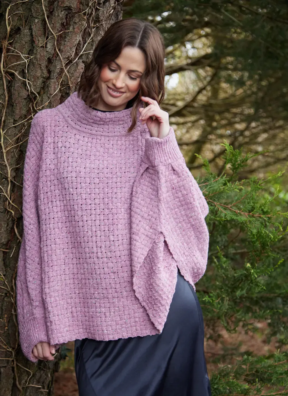 Merino Basketweave Poncho
