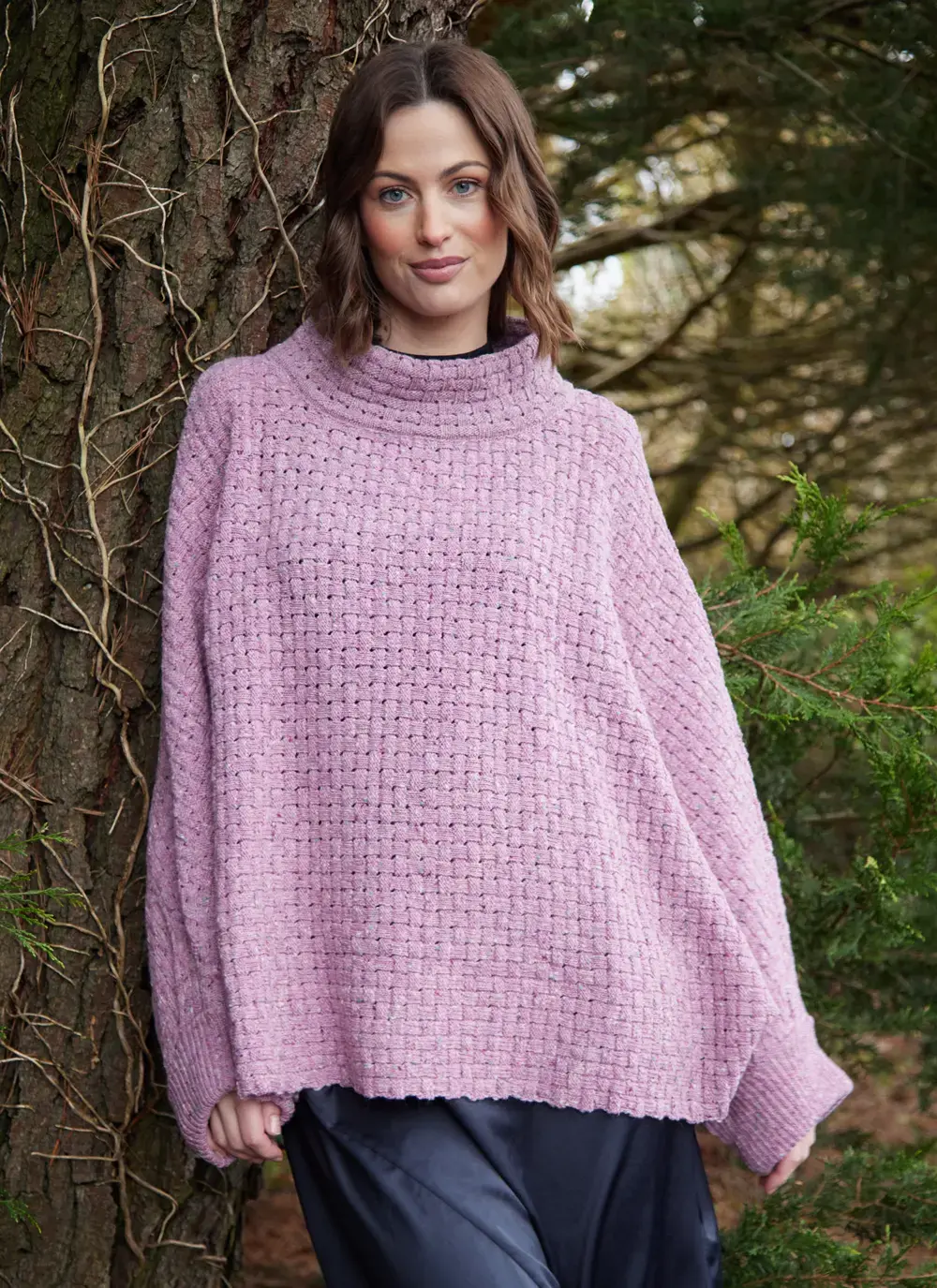 Merino Basketweave Poncho