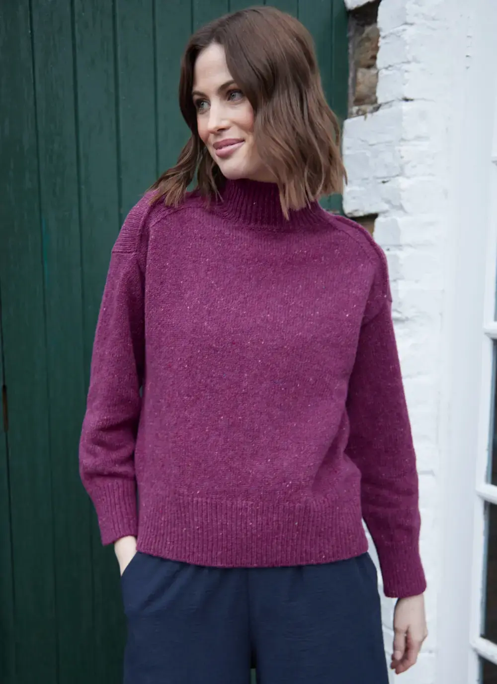 Mia Wool Cashmere Turtleneck Sweater