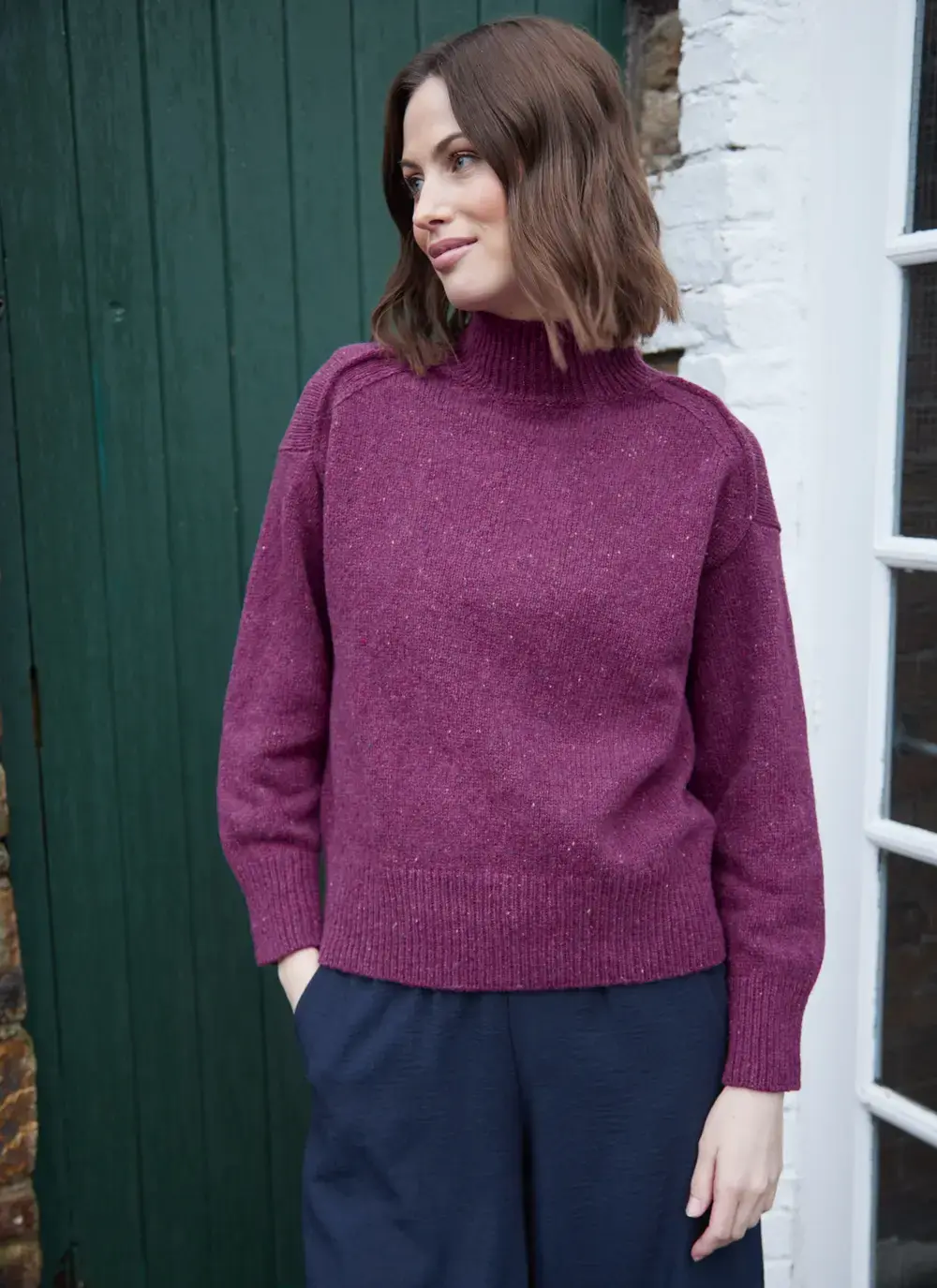 Mia Wool Cashmere Turtleneck Sweater