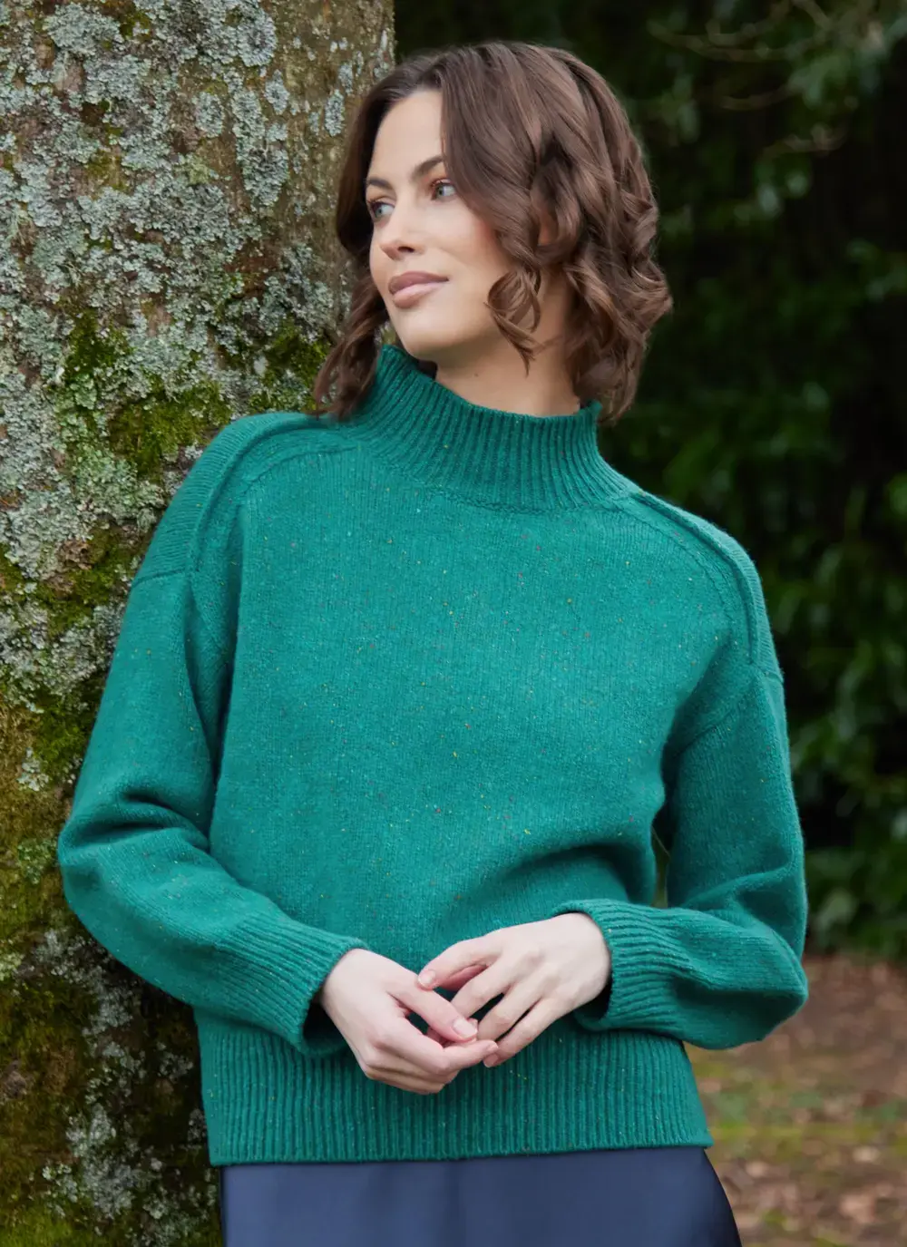 Mia Wool Cashmere Turtleneck Sweater