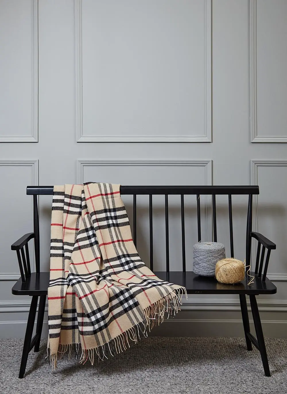 Modern Camel Thompson Lambswool Throw