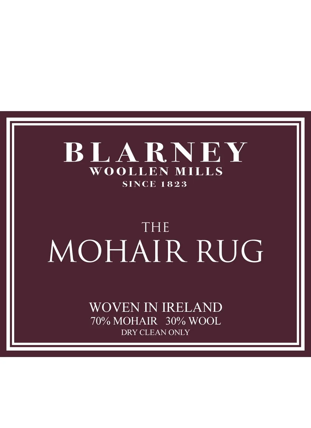 Blarney Mohair Throw Wicklow Check