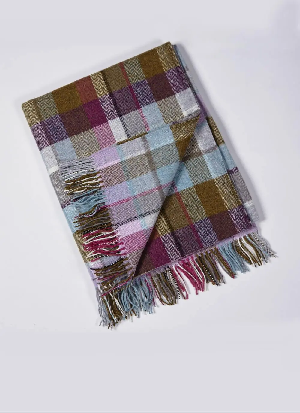 Moss & Grape Lambswool Throw