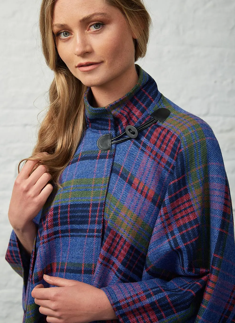 Multi Stripe Tweed Cape