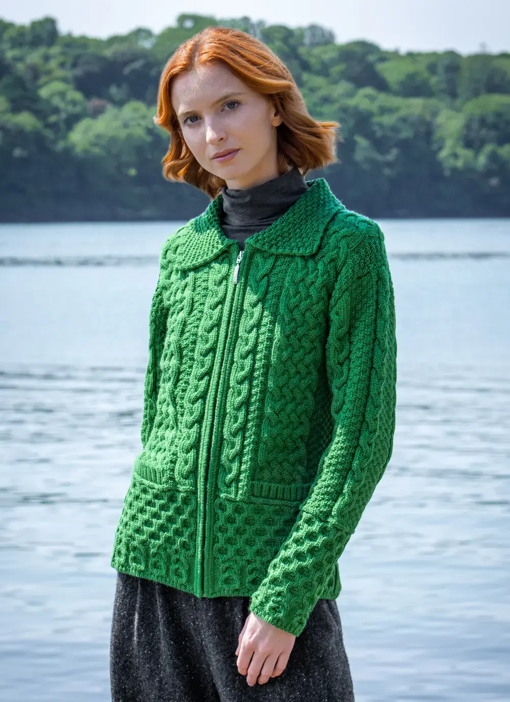 Grace Full Zip Aran Cardigan 
