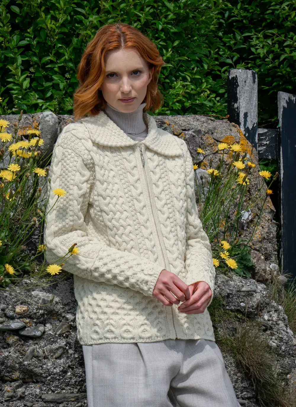 Grace Full Zip Aran Cardigan 