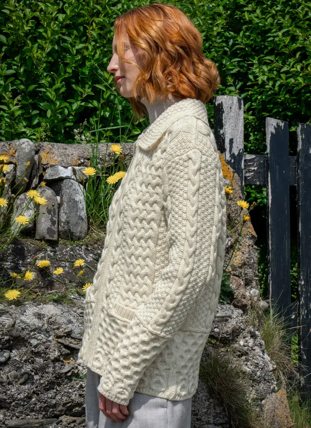 Grace Full Zip Aran Cardigan 