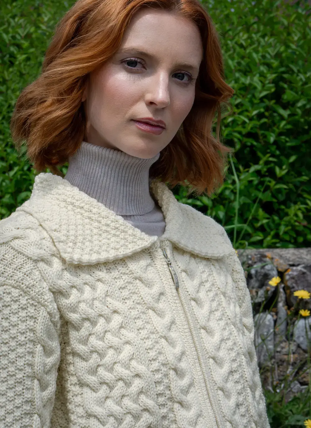 Grace Full Zip Aran Cardigan 