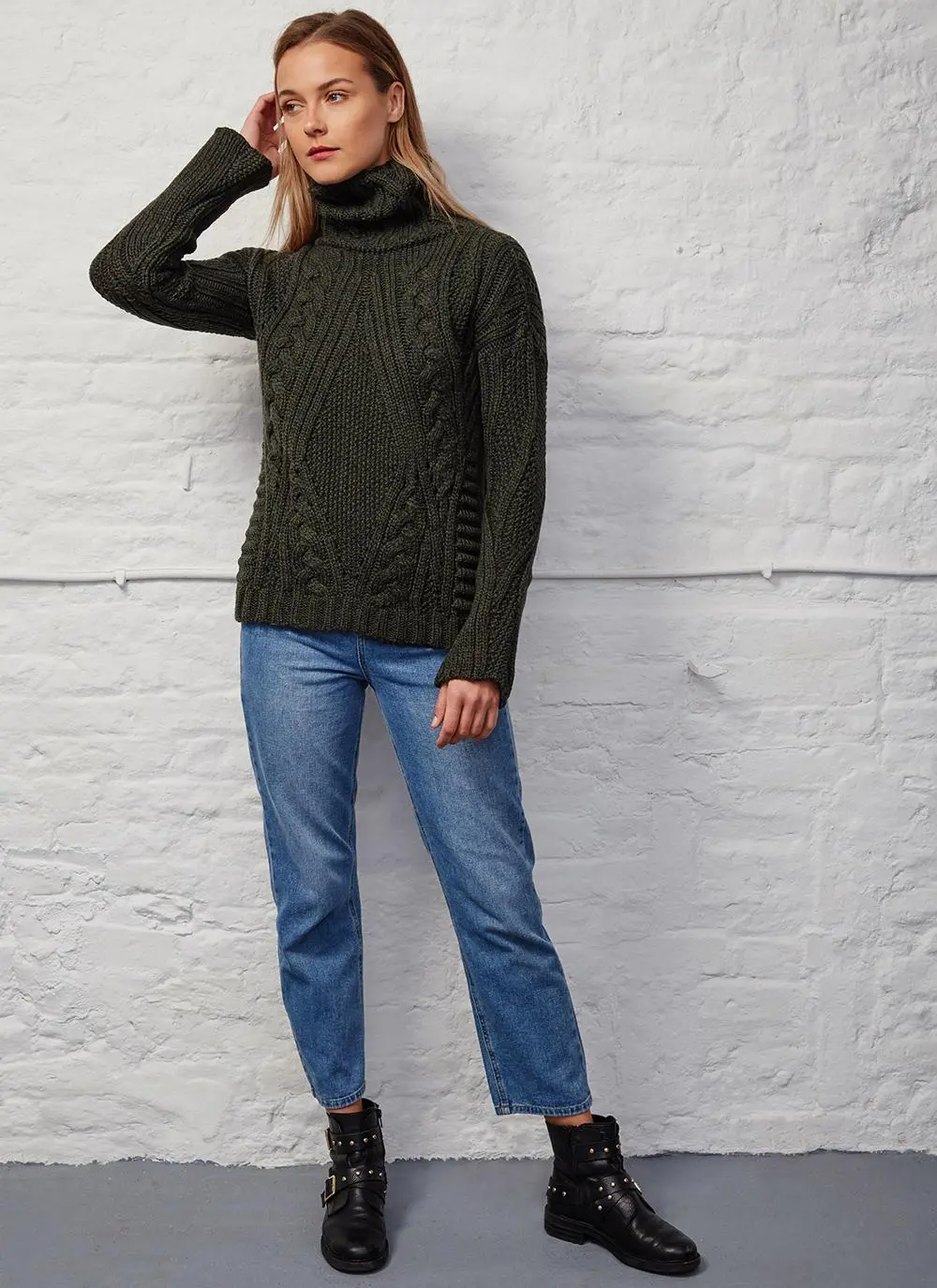 Niamh Aran Polo Neck Sweater