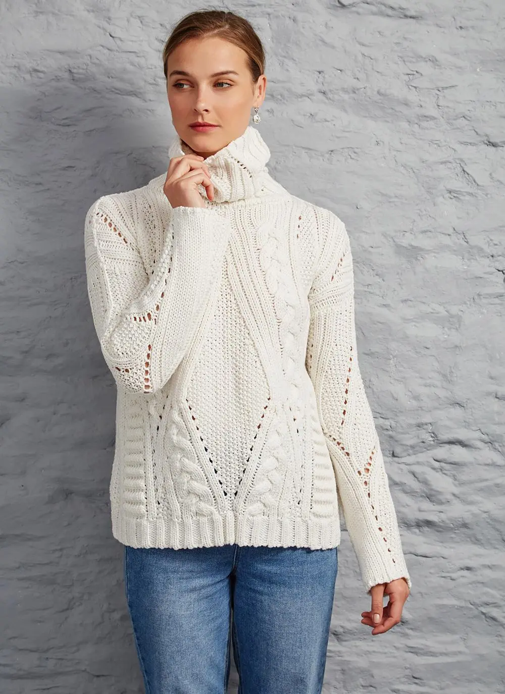 Niamh Aran Polo Neck Sweater