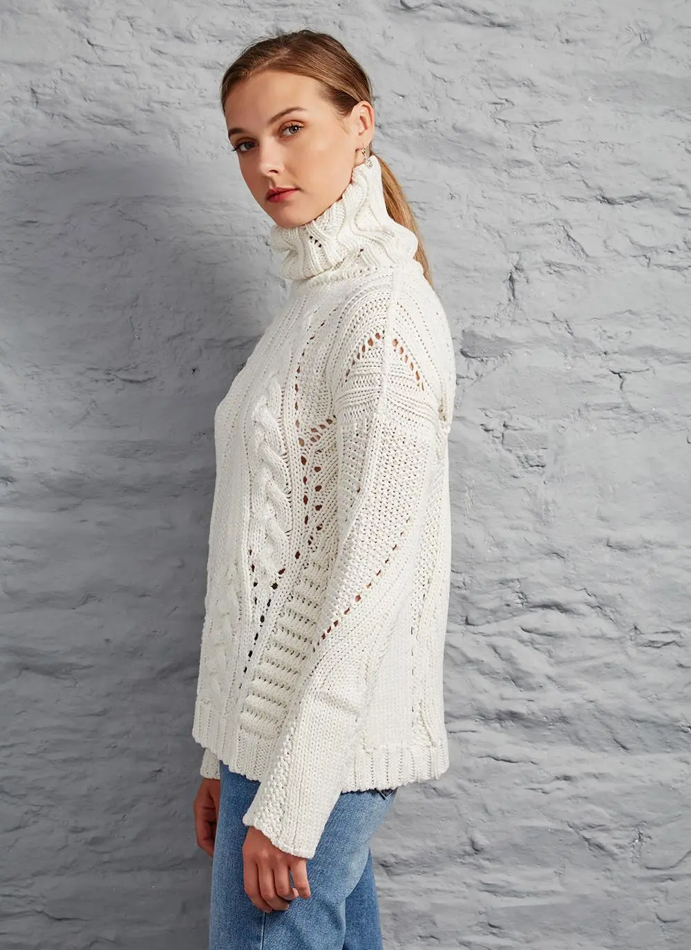 Niamh Aran Polo Neck Sweater
