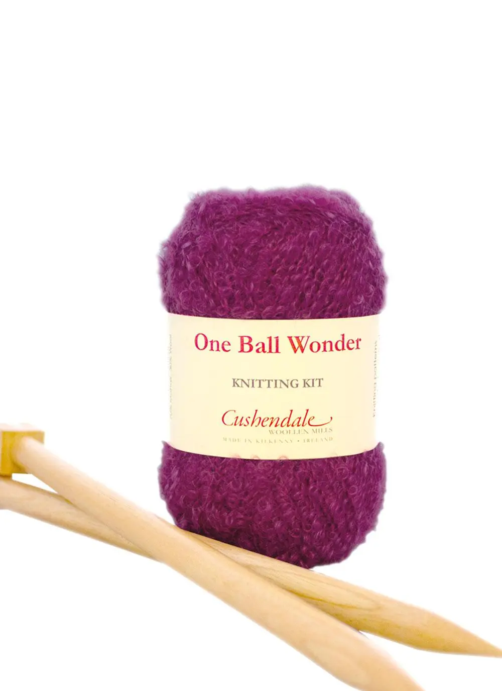 One Ball Wonder Scarf Knitting Kit in Foxglove