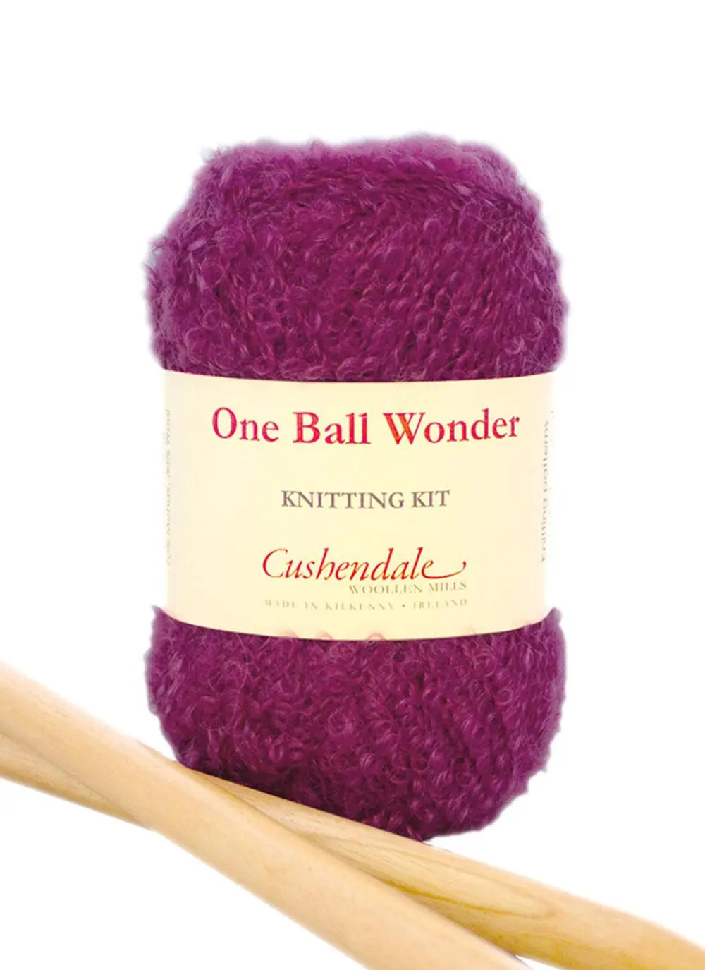 One Ball Wonder Scarf Knitting Kit in Foxglove
