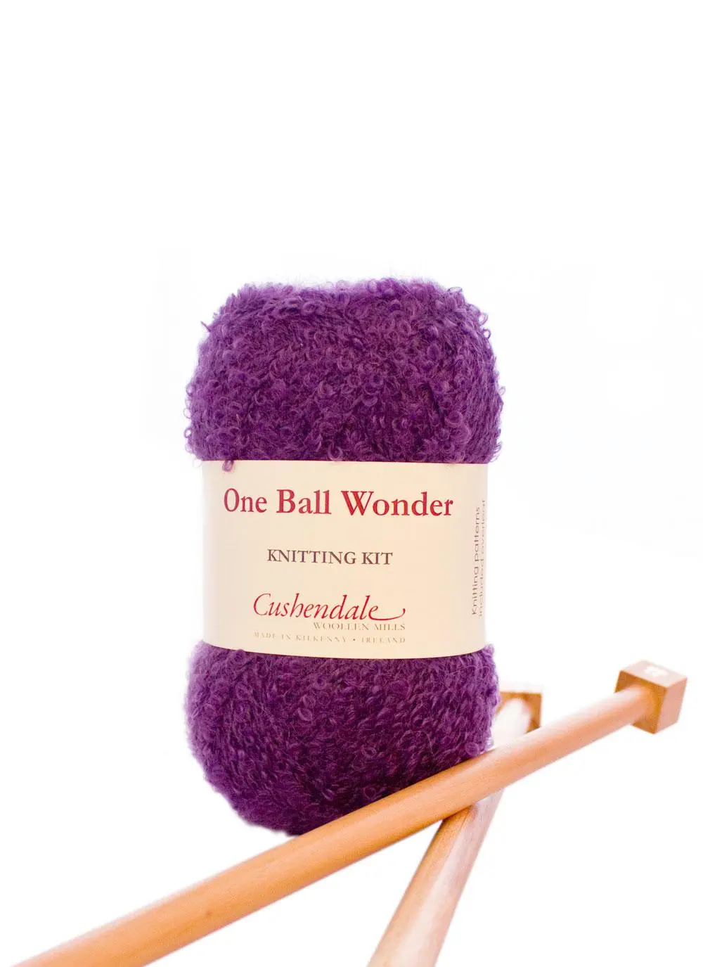 One Ball Wonder Scarf Knitting Kit in Grape
