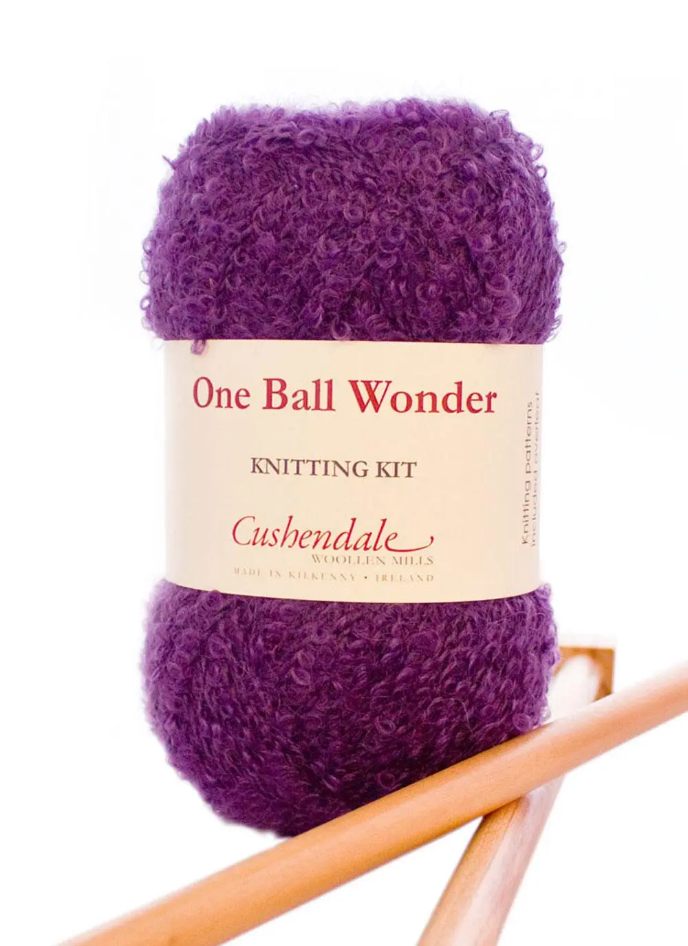 One Ball Wonder Scarf Knitting Kit in Grape