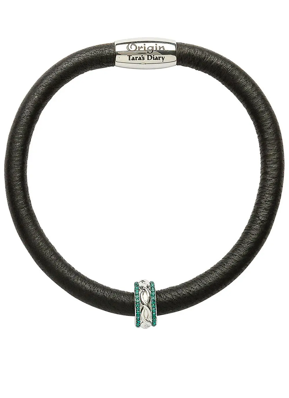 Origin Celtic Knot Green Bead Embellished With Swarovski Crystals