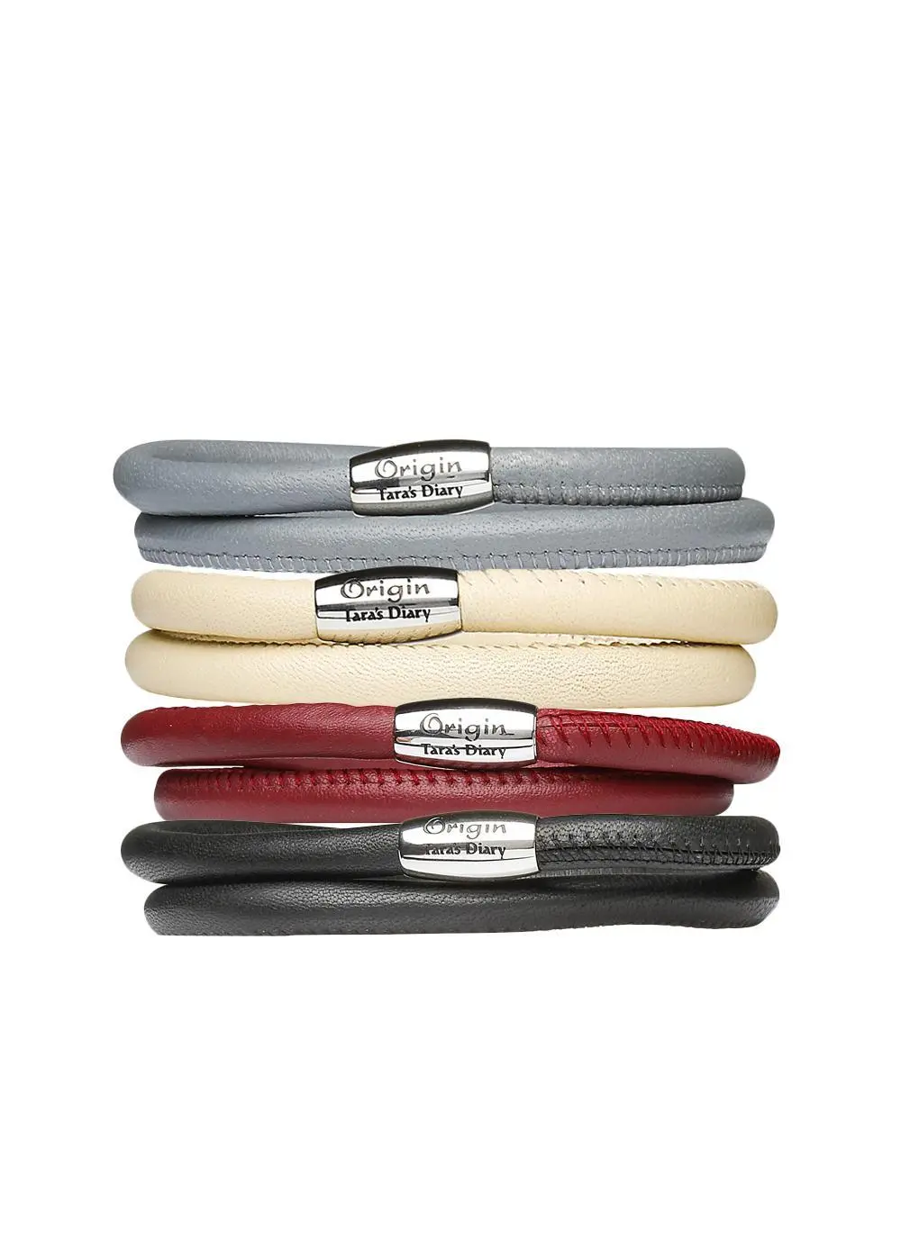 Origin Red Double 16.5 Inch Leather Bracelet