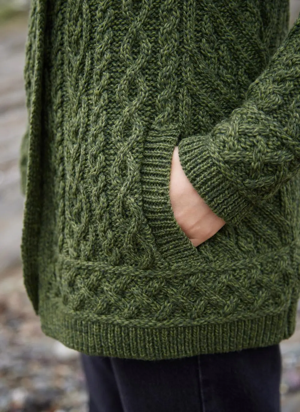 Orla Side Button Aran Cardigan