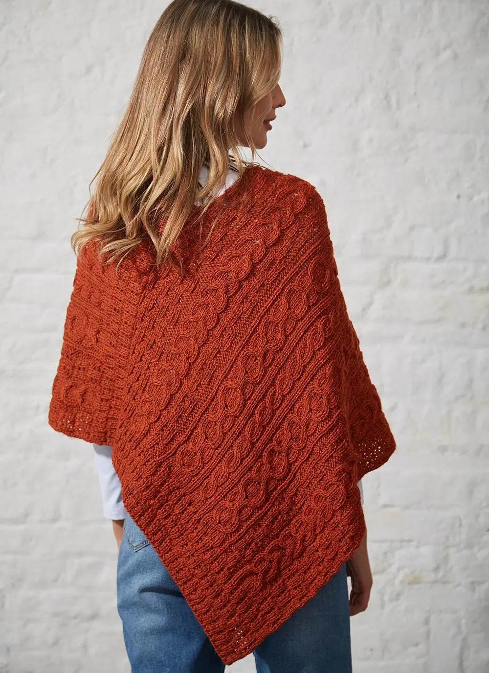 Orlaith Worsted Wool Poncho