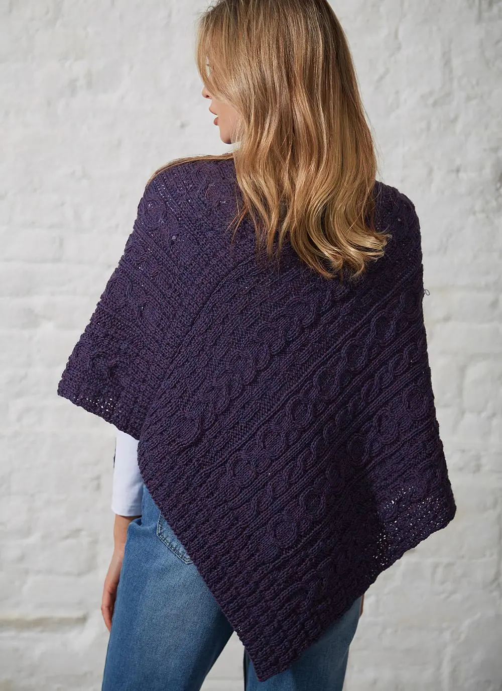 Orlaith Worsted Wool Poncho