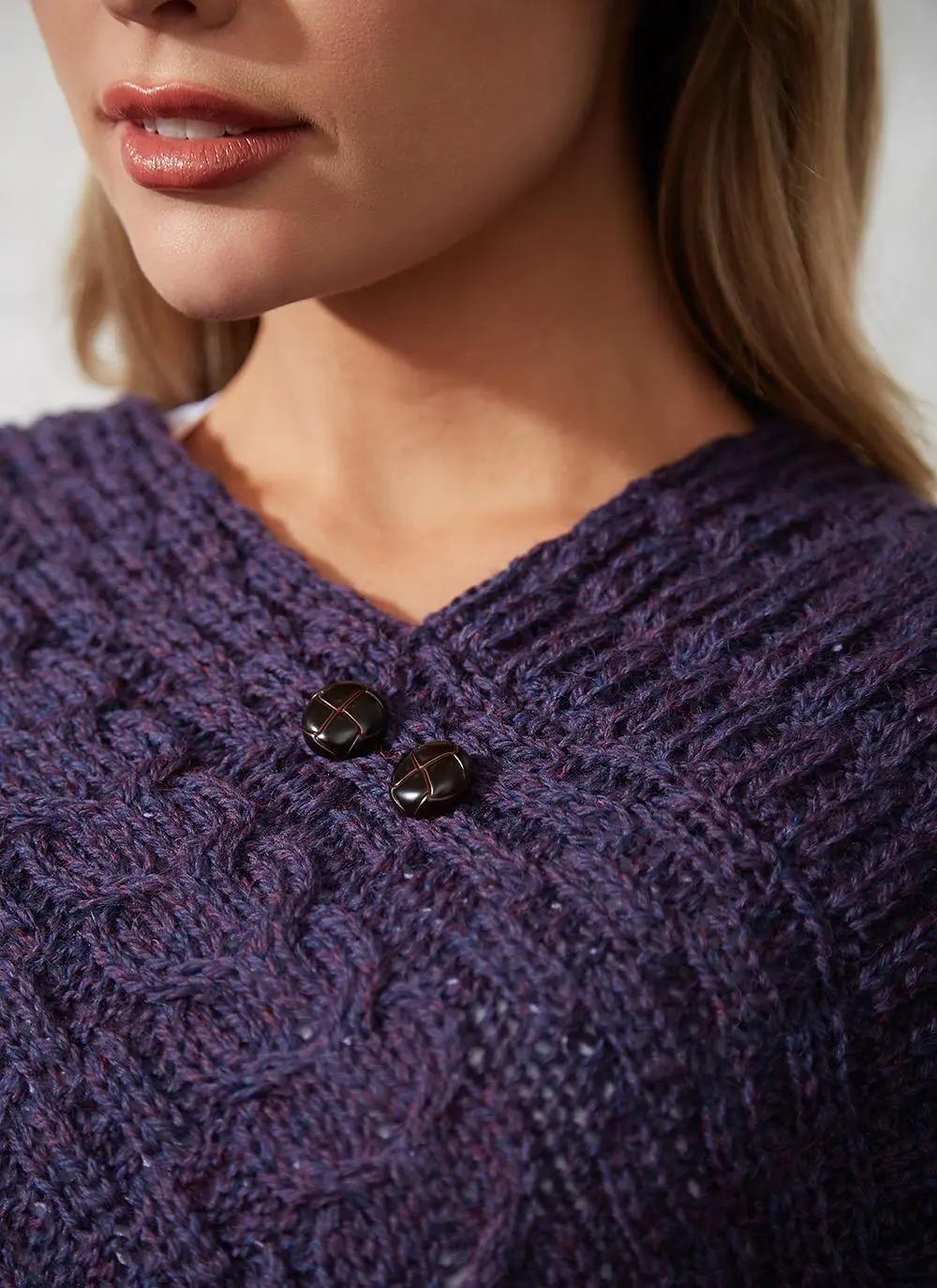 Orlaith Worsted Wool Poncho