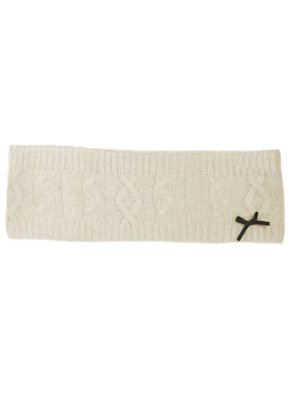 Classic Cable Knit Cream Headband