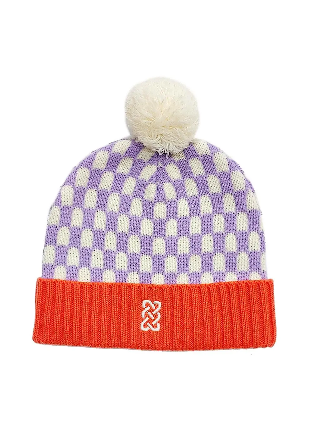 Kids' Sustainable Hat & Gloves Set in Lilac & Orange