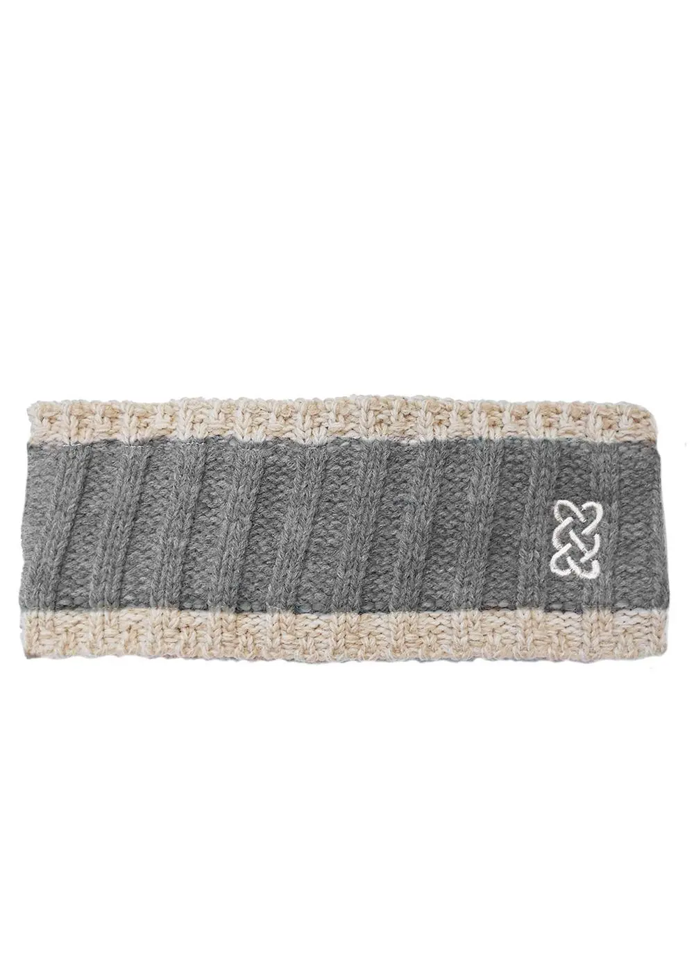 Sustainable Headband in Grey & Cream