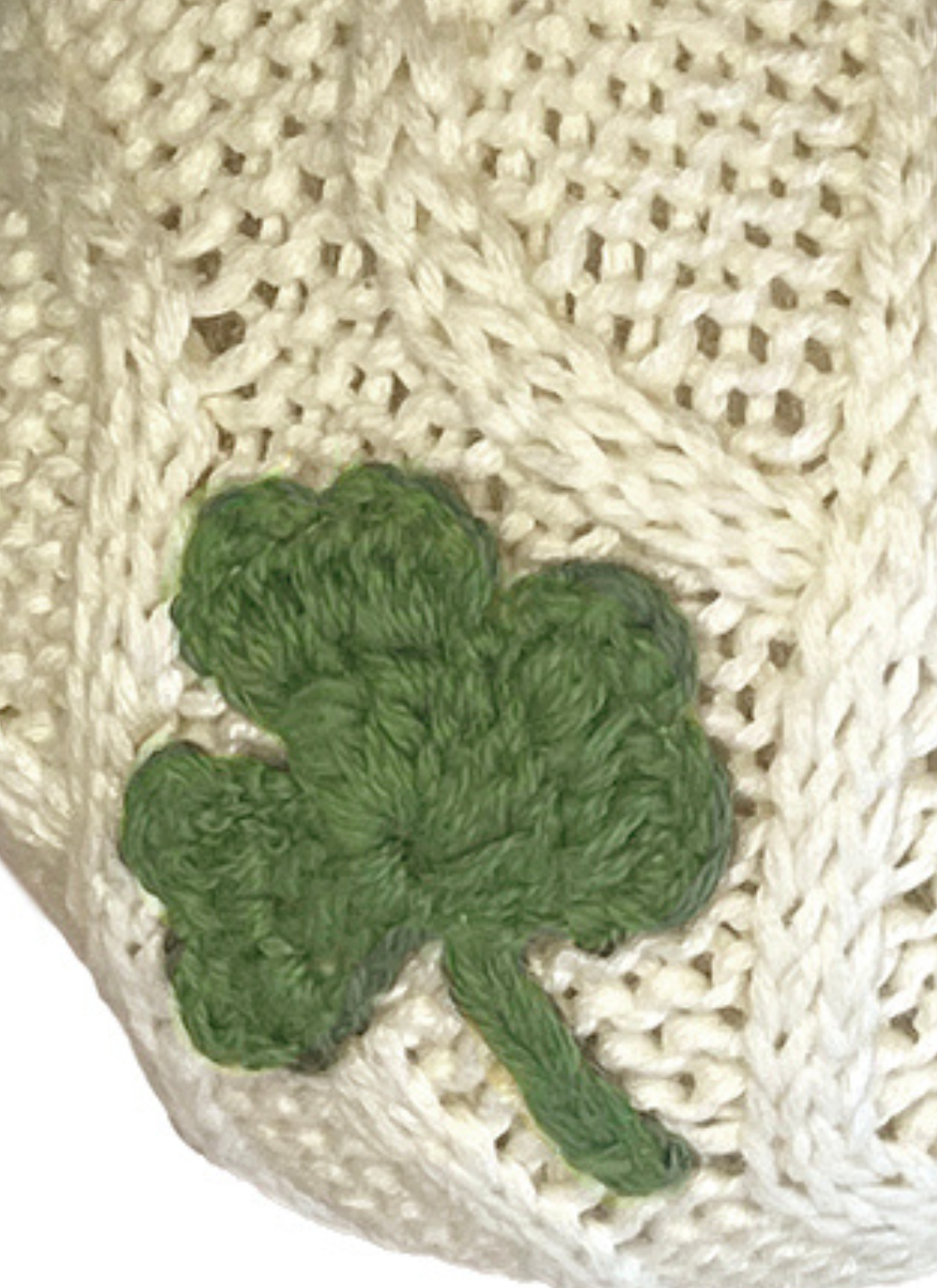 Kids' Cream Ear Muffs with Shamrock