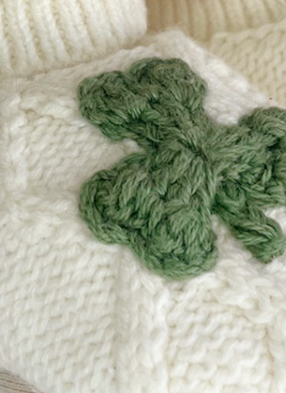 Baby Booties with Shamrock 