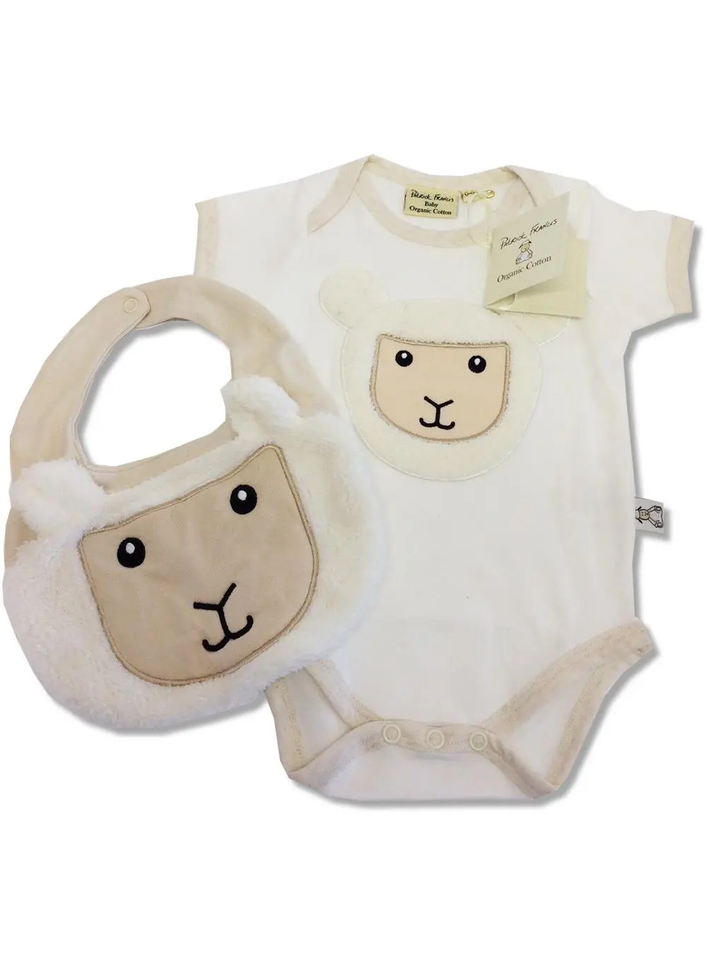 Sheep Bib & Vest Set Cream