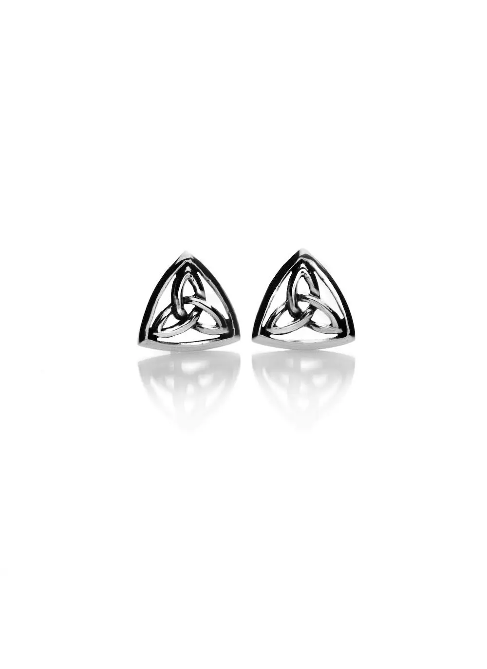 Sterling Silver Celtic Trinity Knot Stud Earrings