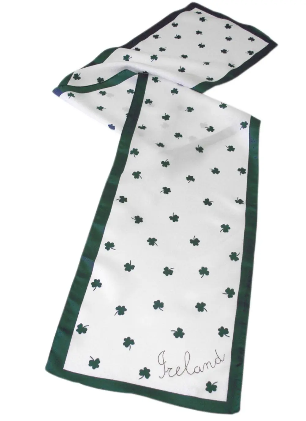 White Shamrock Long Scarf