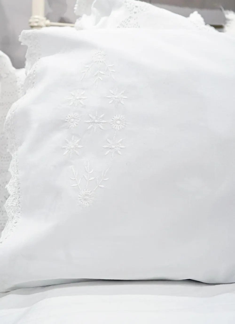 Clare Embroidered Housewife Pillowcases Set of 2 