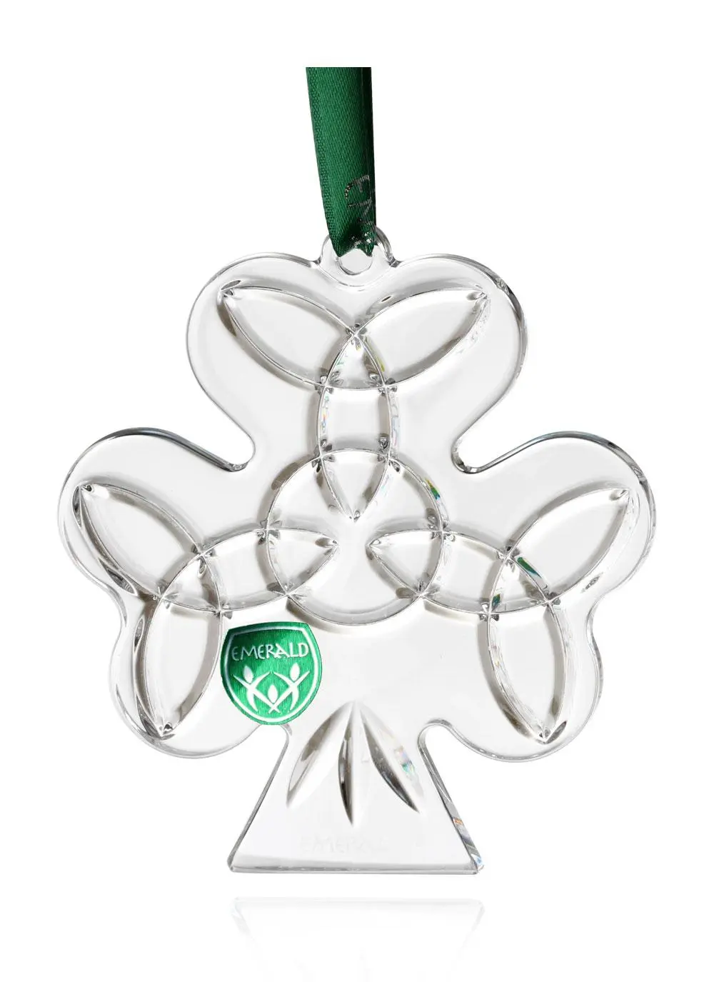 Emerald Crystal Shamrock Ornament