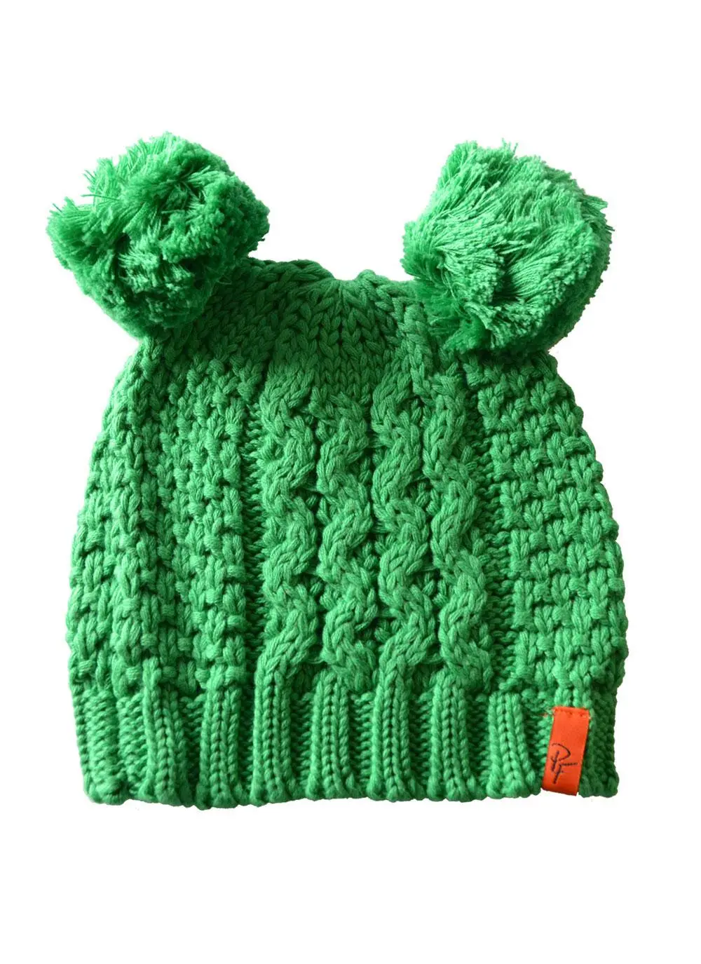 Kids Green Knitted Bobble Hat